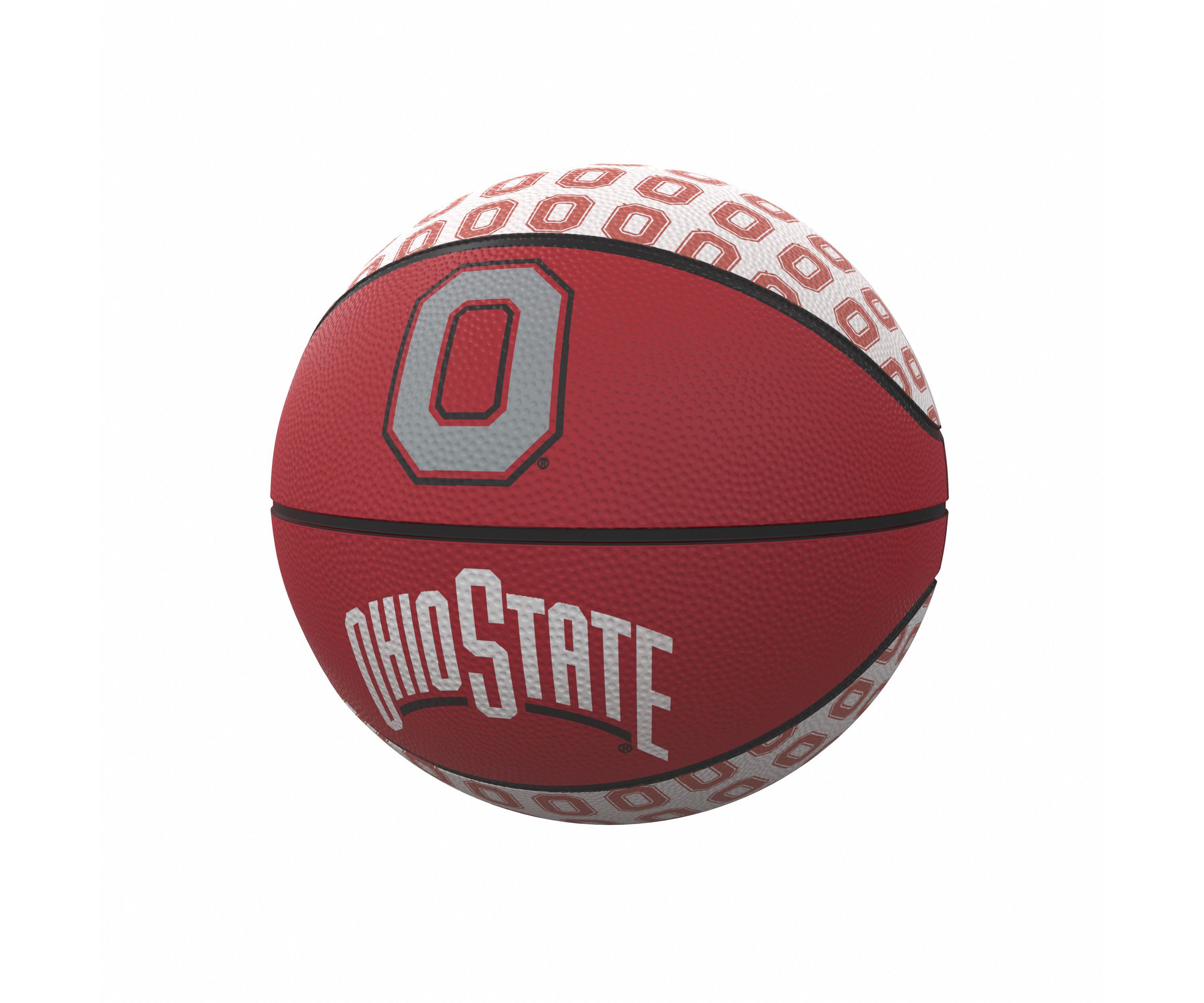 Ohio State Buckeyes NCAA Ohio State Repeating Logo Mini-Size Rubber Basketball