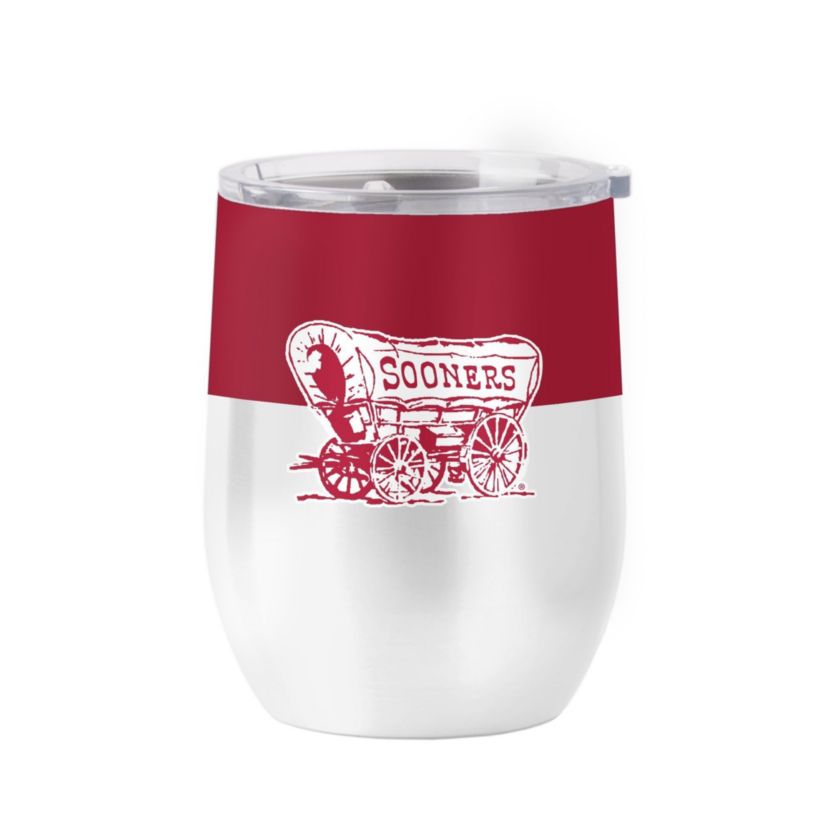 NCAA Oklahoma Sooners 16oz. Colorblock Stainless Curved Tumbler