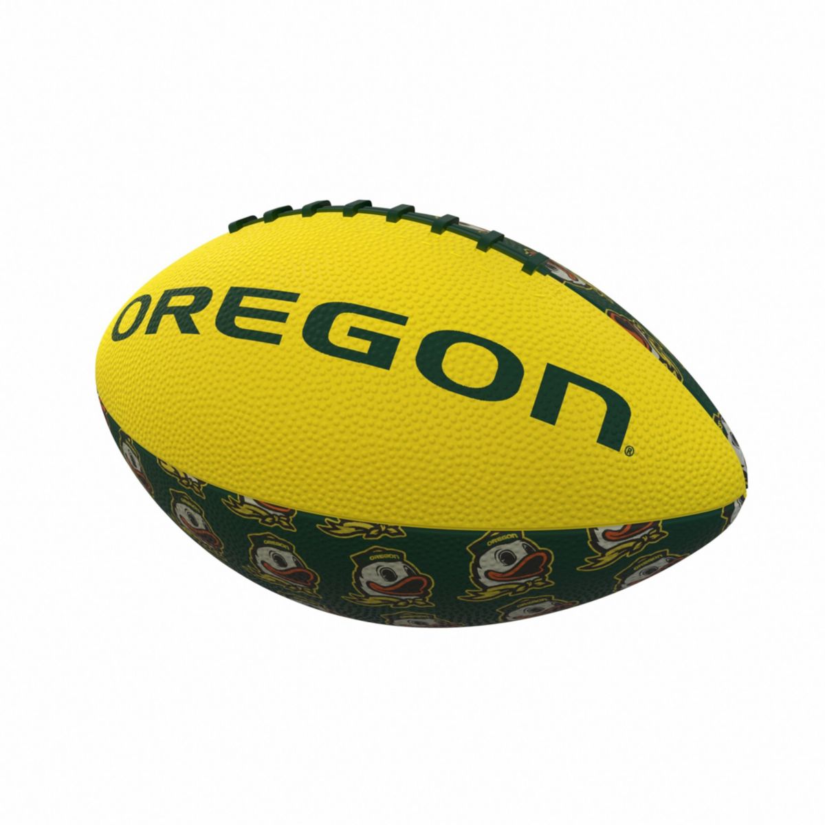 Oregon Ducks NCAA Oregon Repeating Mini-Size Rubber Football