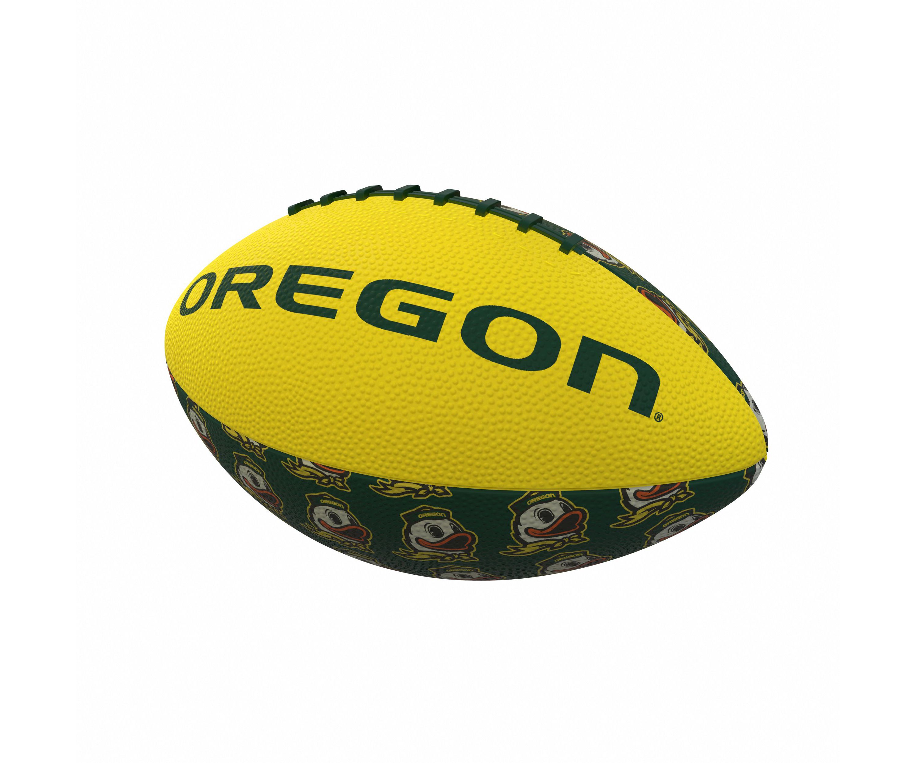 Oregon Ducks NCAA Oregon Repeating Mini-Size Rubber Football