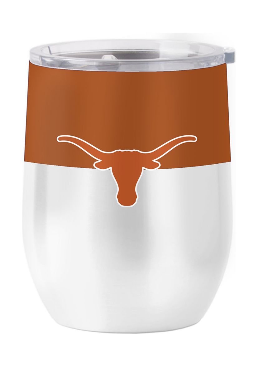 NCAA Texas Longhorns 16oz. Colorblock Stainless Curved Tumbler