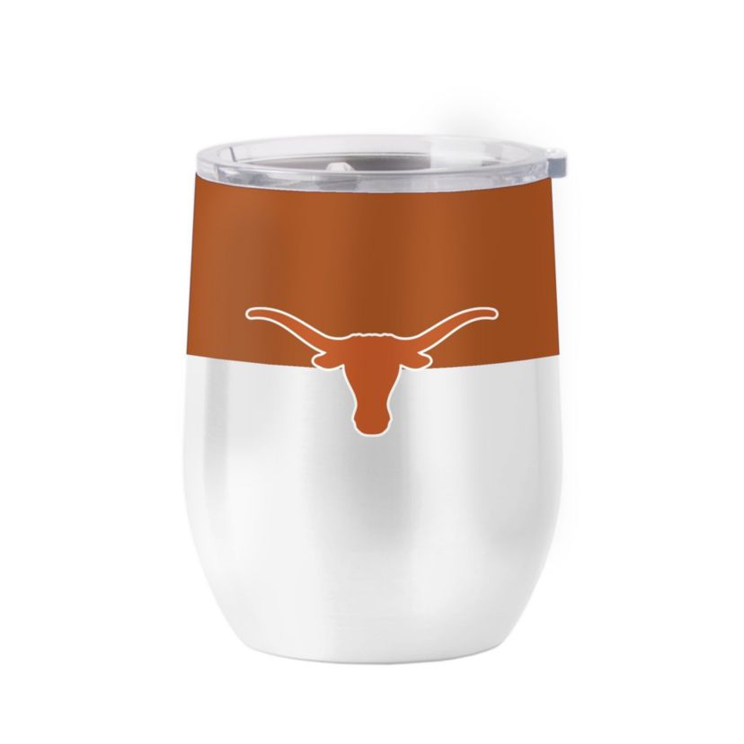 NCAA Texas Longhorns 16oz. Colorblock Stainless Curved Tumbler