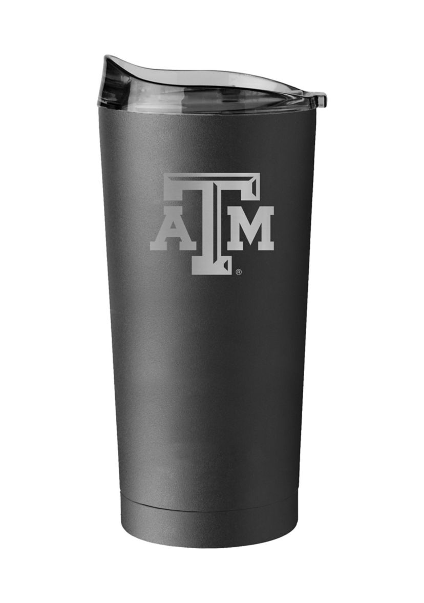 Texas A&M Aggies NCAA Texas A&M 20oz Etch Black Powder Coat Tumbler