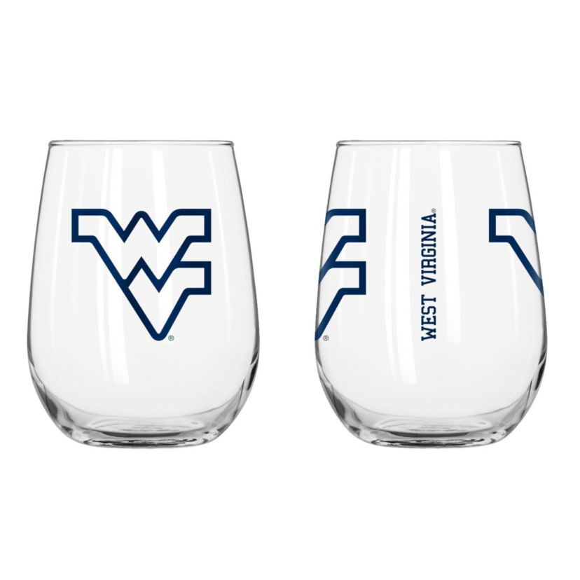 West Virginia Mountaineers NCAA West Virginia 16oz Gameday Curved Beverage Glass