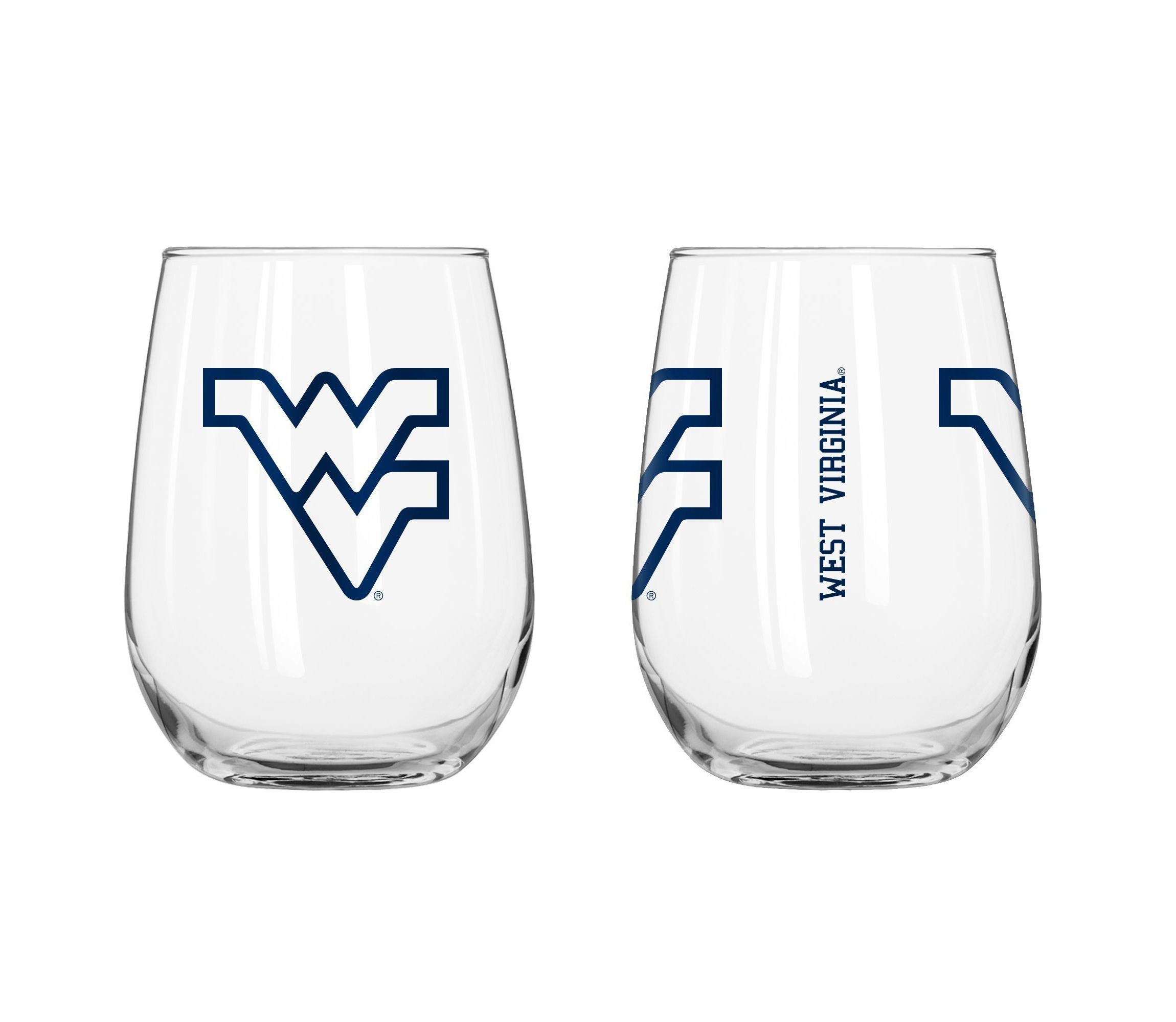 West Virginia Mountaineers NCAA West Virginia 16oz Gameday Curved Beverage Glass