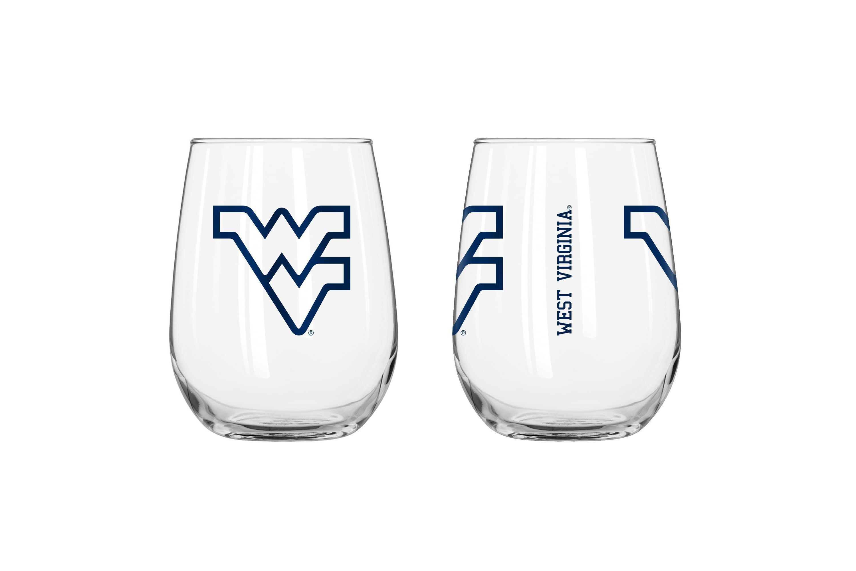 West Virginia Mountaineers NCAA West Virginia 16oz Gameday Curved Beverage Glass