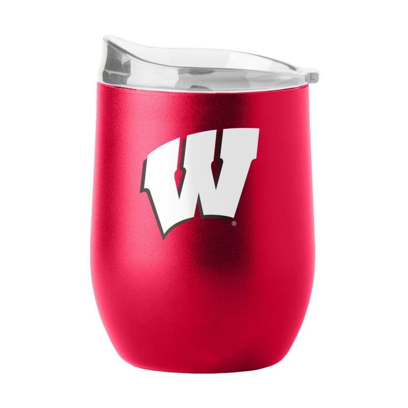 Wisconsin Badgers NCAA Wisconsin 16oz Flipside Powder Coat Curved Beverage