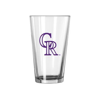 Logo Brands MLB Colorado Rockies 16oz. Team Wordmark Game Day Pint Glass
