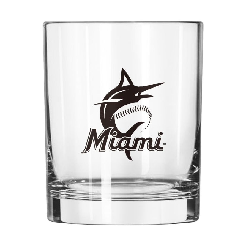 MLB Miami Marlins 14oz Gameday Rocks Glass