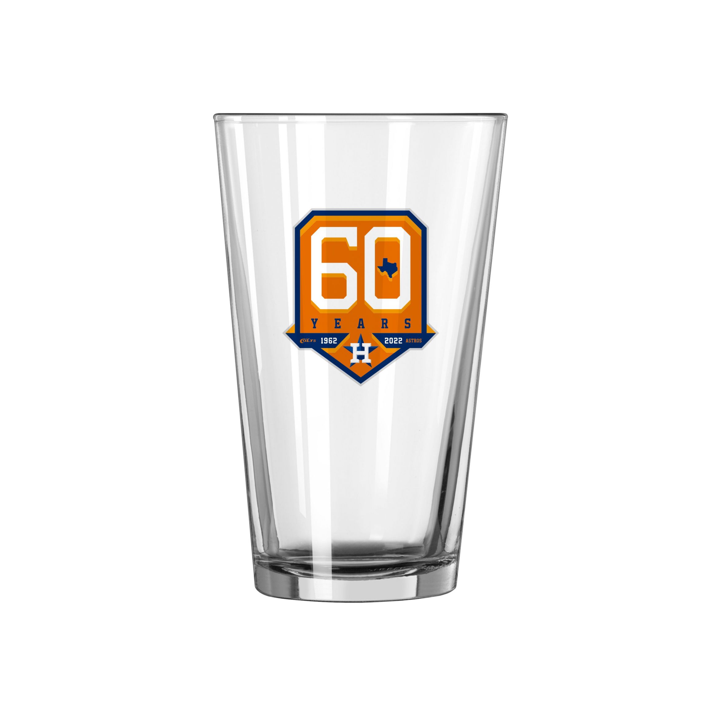 MLB Houston Astros 16oz 60th Anniversary Pint Glass