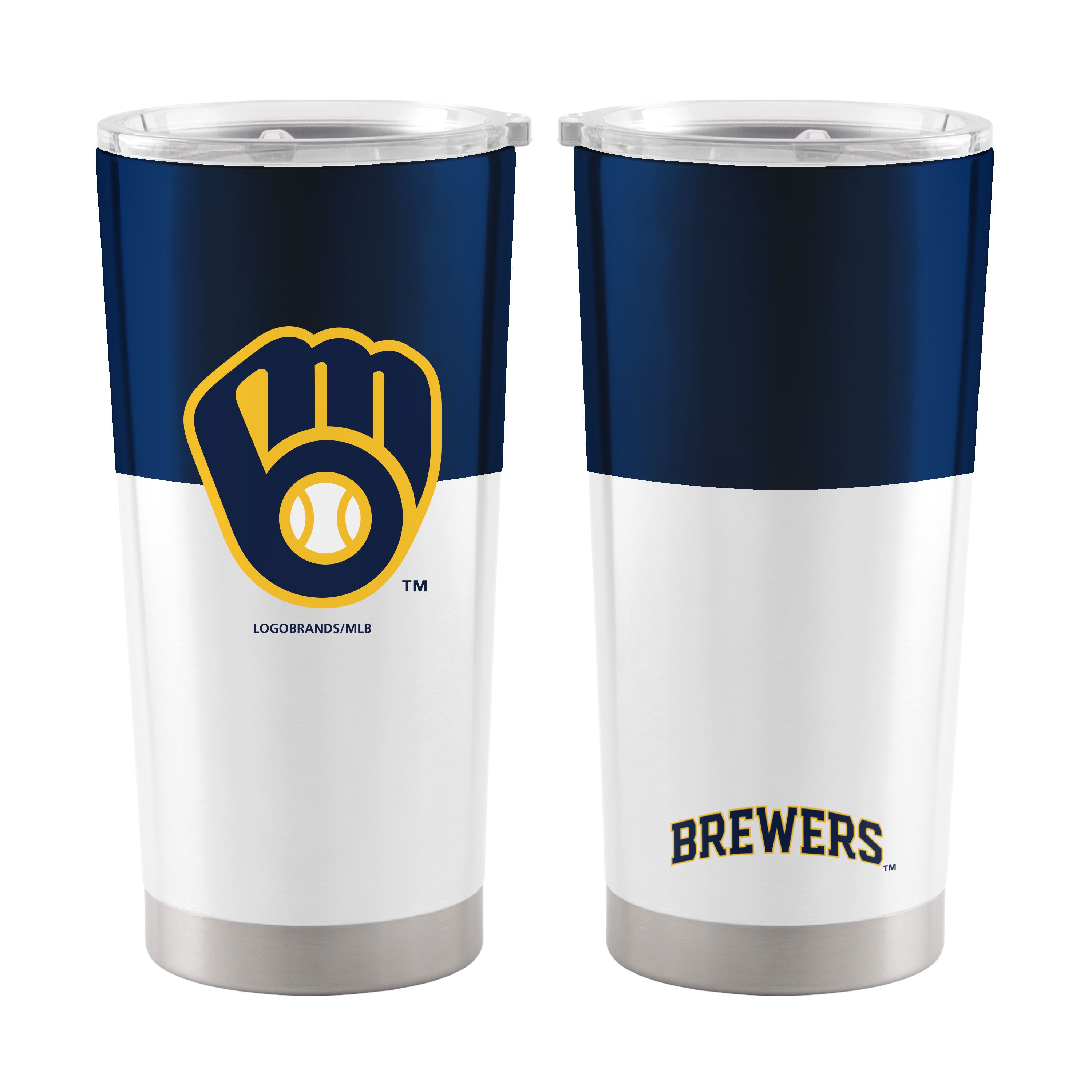 MLB Milwaukee Brewers 20oz. Colorblock Stainless Tumbler