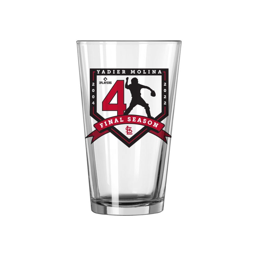 St. Louis Cardinals MLBPA St Louis Cardinals Yadi Molina 16oz Pint Glass