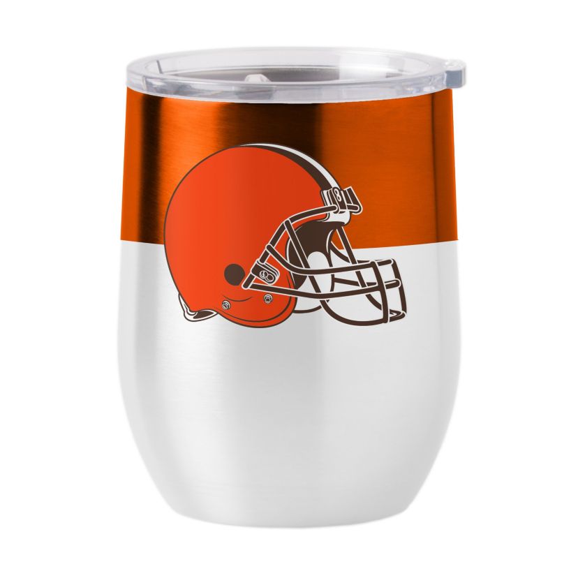 NFL Cleveland Browns Colorblock 16oz Stainless Curved Beverage