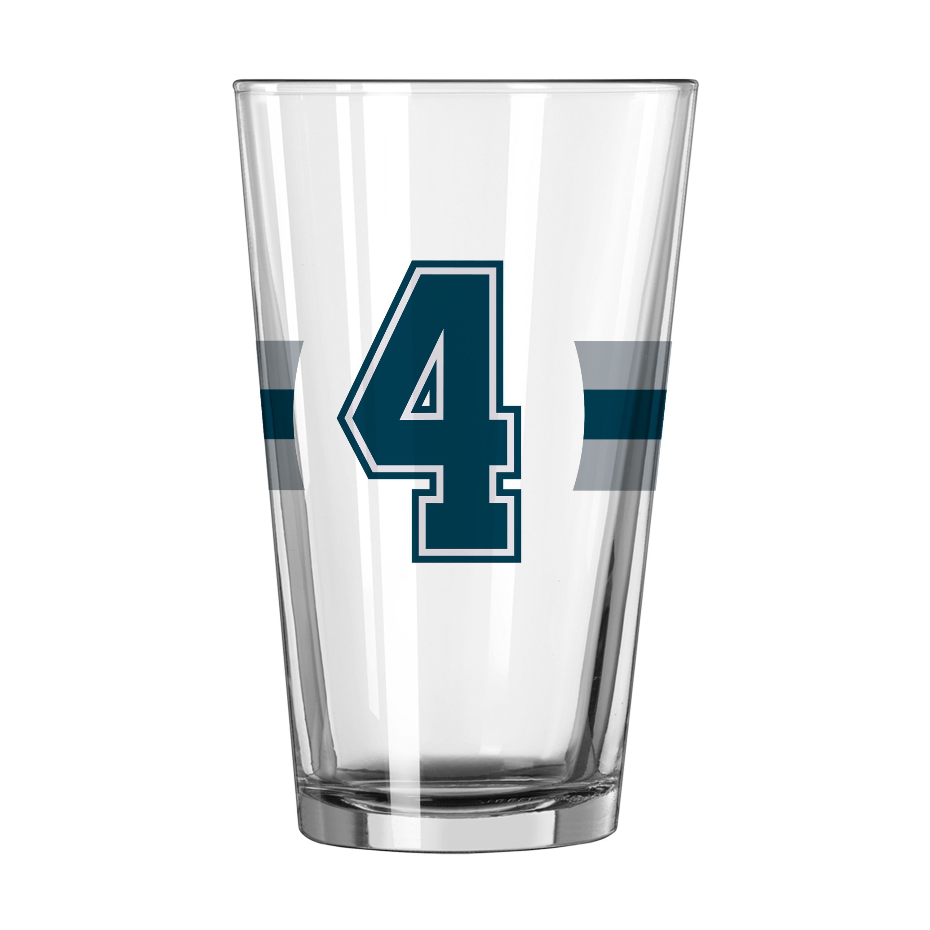 NFLPA Dallas Cowboys Dak Prescott 16oz Stripe Pint Glass