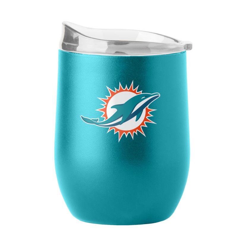 NFL Miami Dolphins 16oz Flipside Powder Coat Curved Beverage