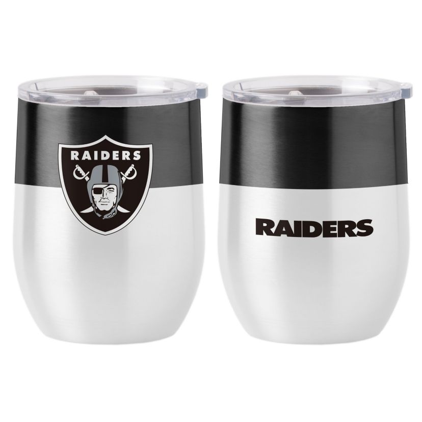Oakland Raiders NFL Las Vegas Raiders 16oz Colorblock Stainless Curved Beverage