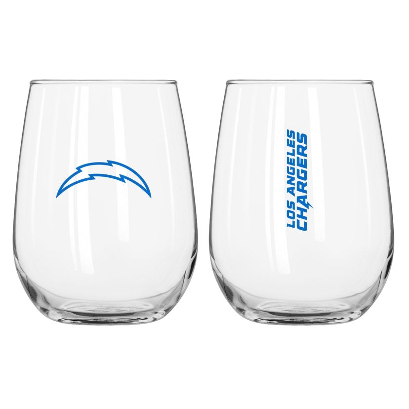 NFL Los Angeles Chargers 16oz Gameday Curved Beverage Glass