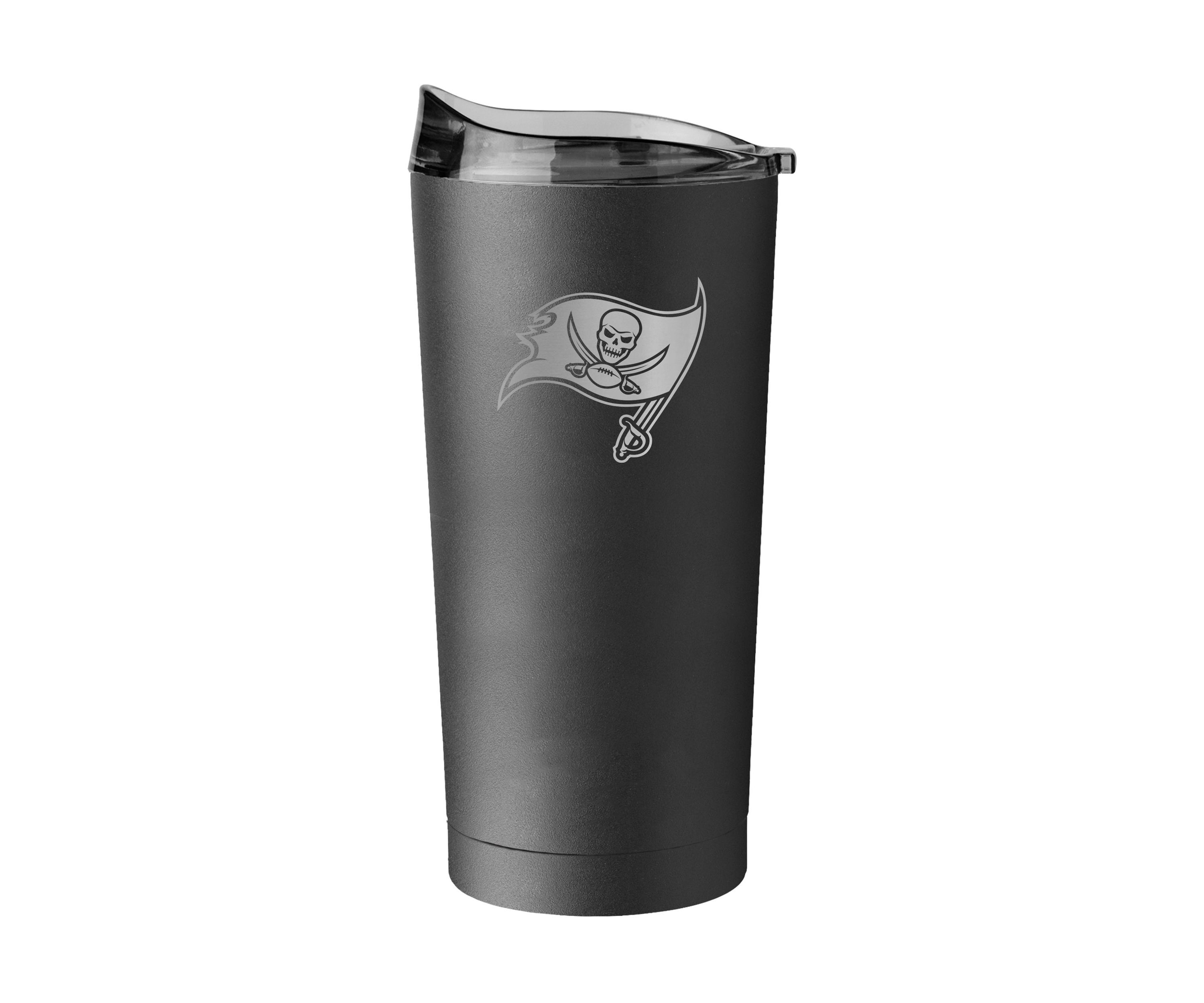NFL Tampa Bay Buccaneers 20oz Etch Black Powder Coat Tumbler