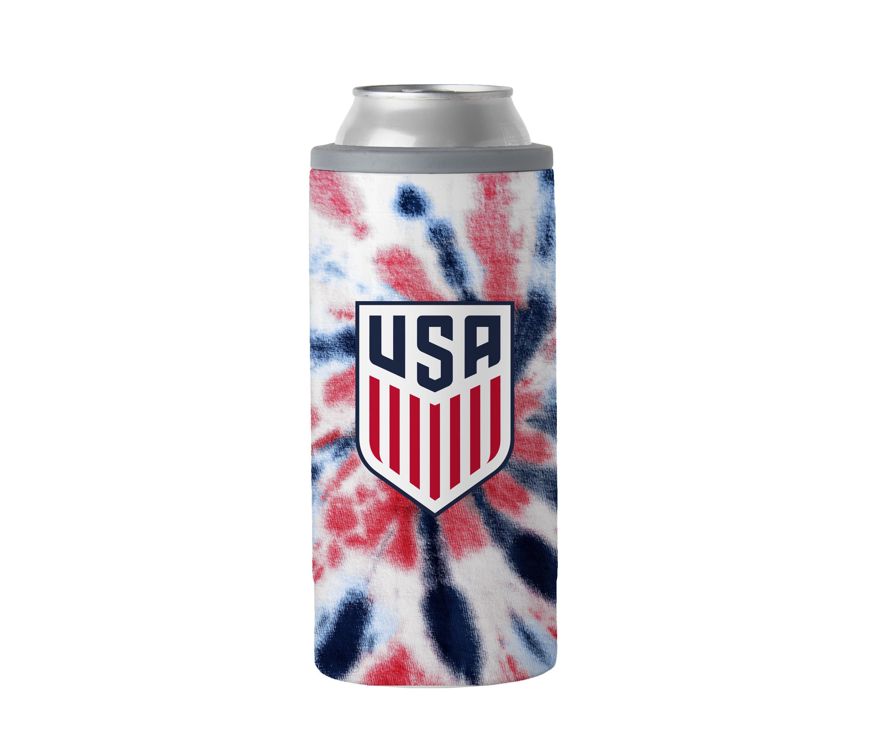 MLS US Mens Soccer Team 12oz Tie Dye Slim Can Coolie