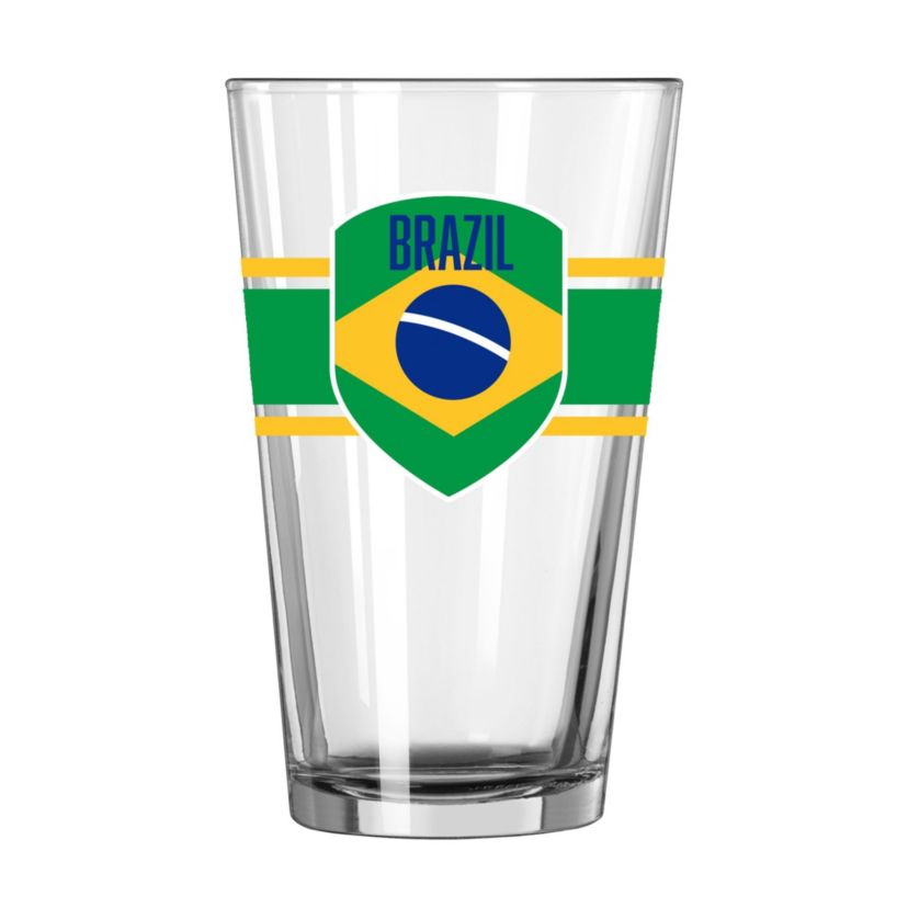 NLB Brazil 16oz Stripe Pint Glass