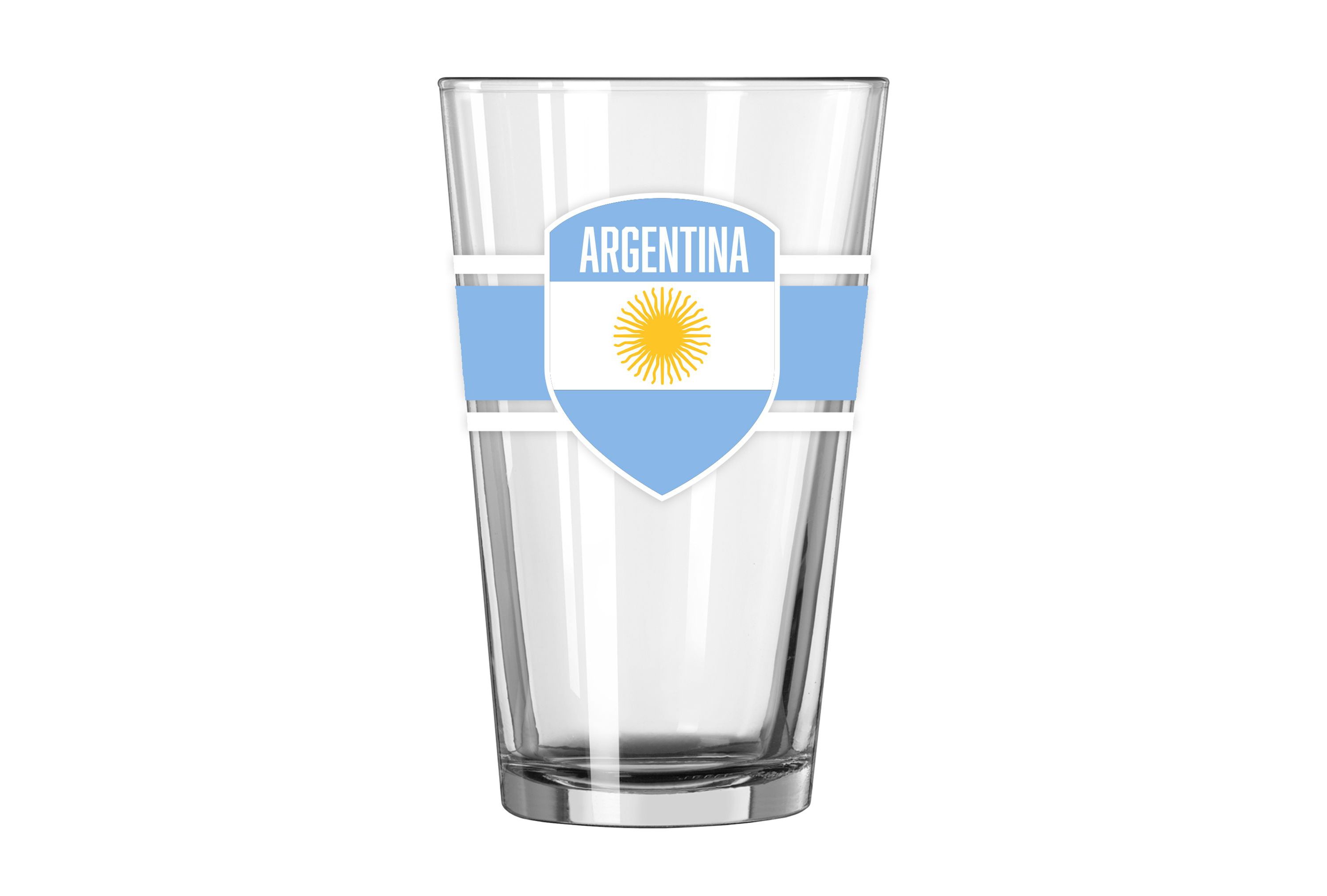 NLB Argentina 16oz Stripe Pint Glass