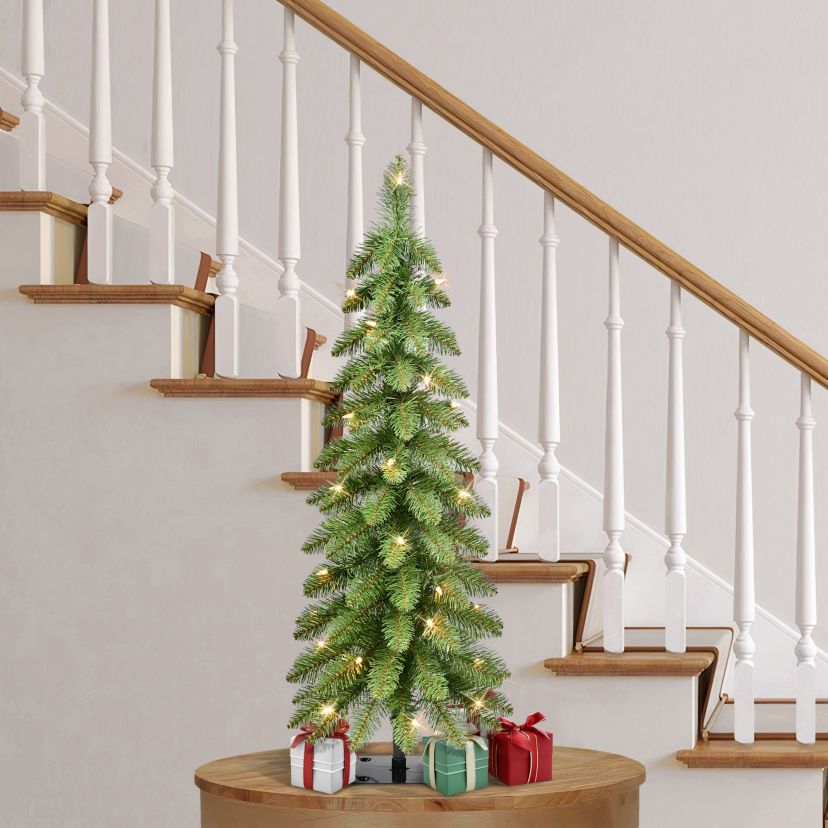 3 ft. Pre-Lit Artificial Pencil Tree