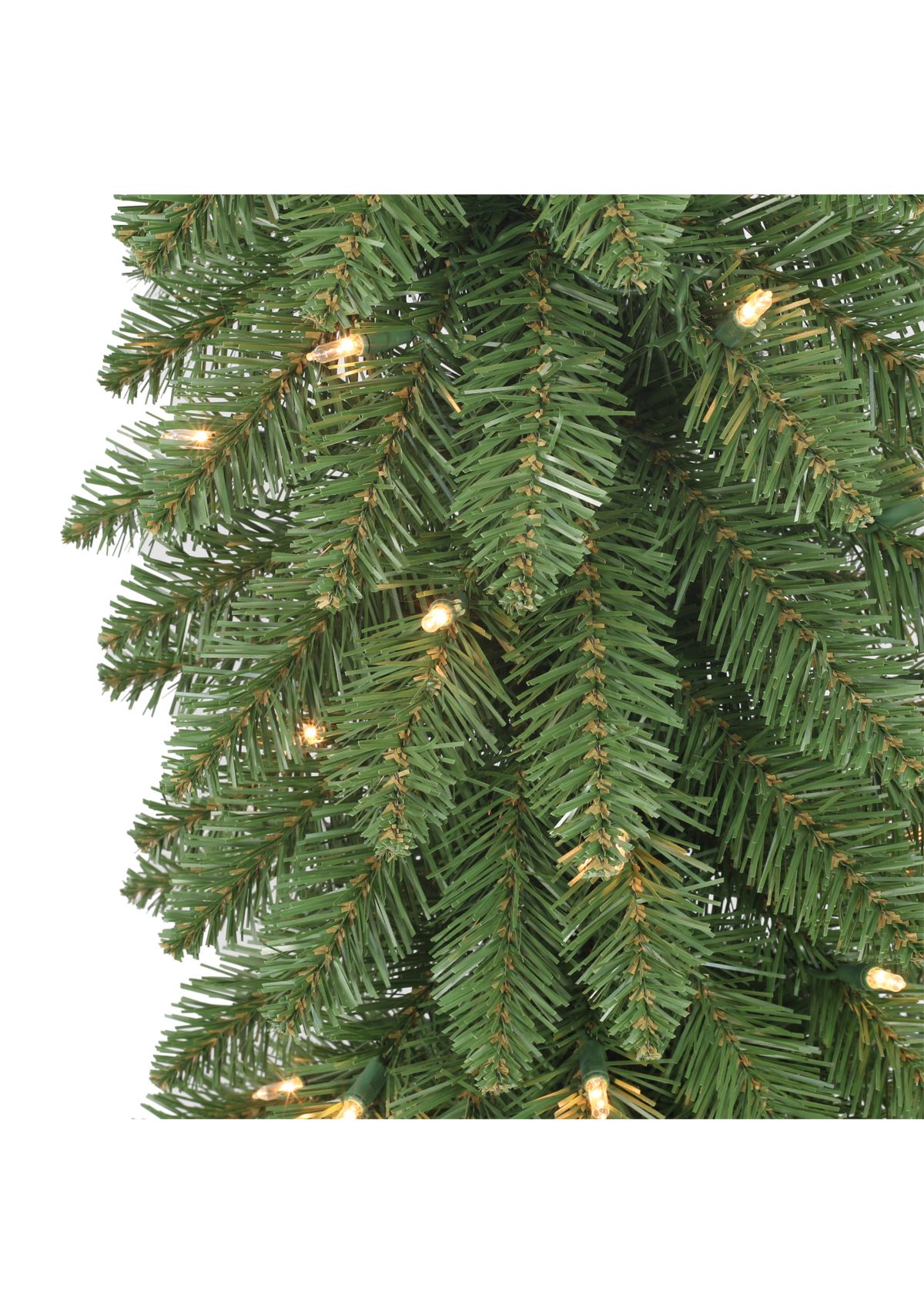 4-foot Pre-Lit Artificial Alpine Pencil Tree 136 Tips 50 Clear Lights