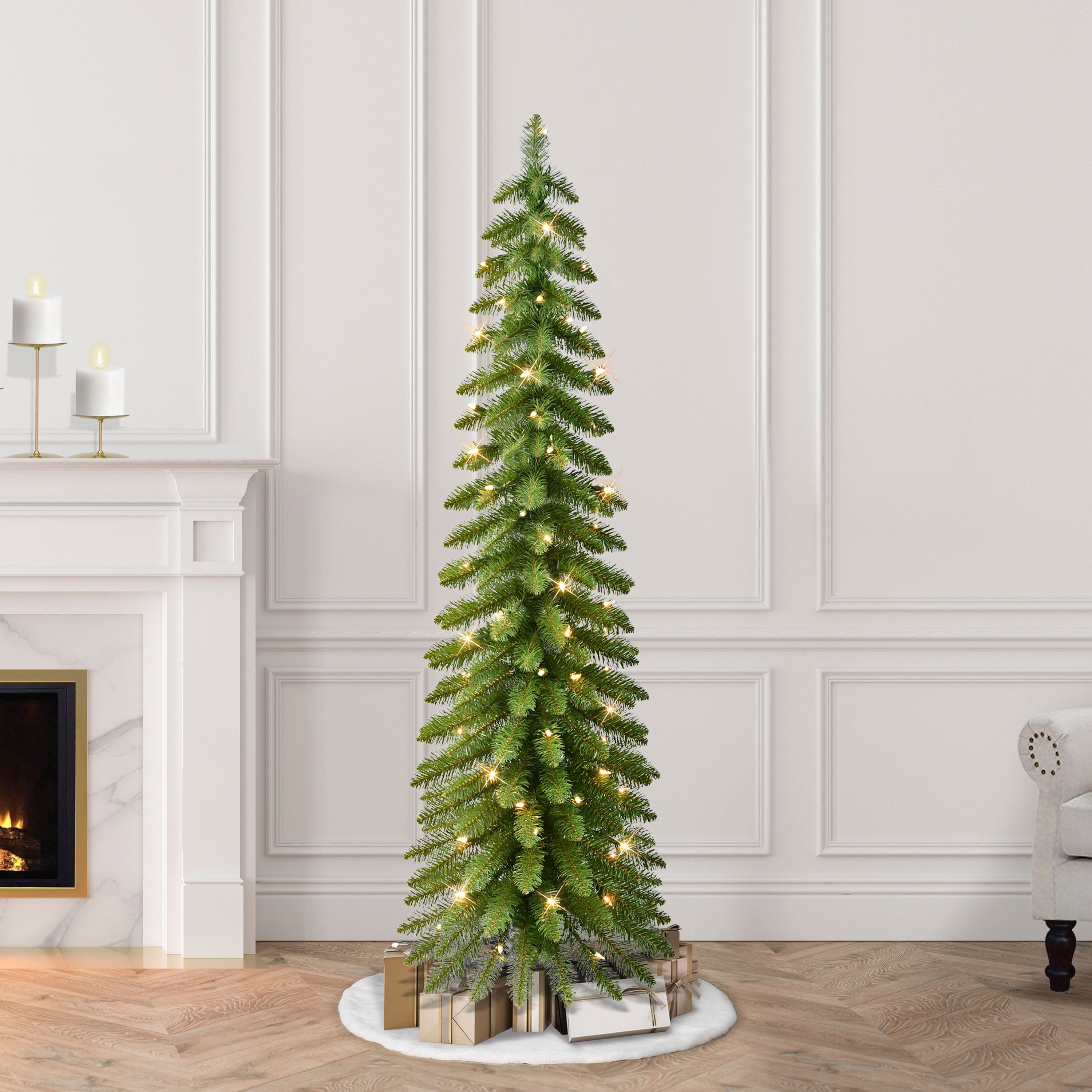 5 ft. Pre-Lit Artificial Alpine Tree