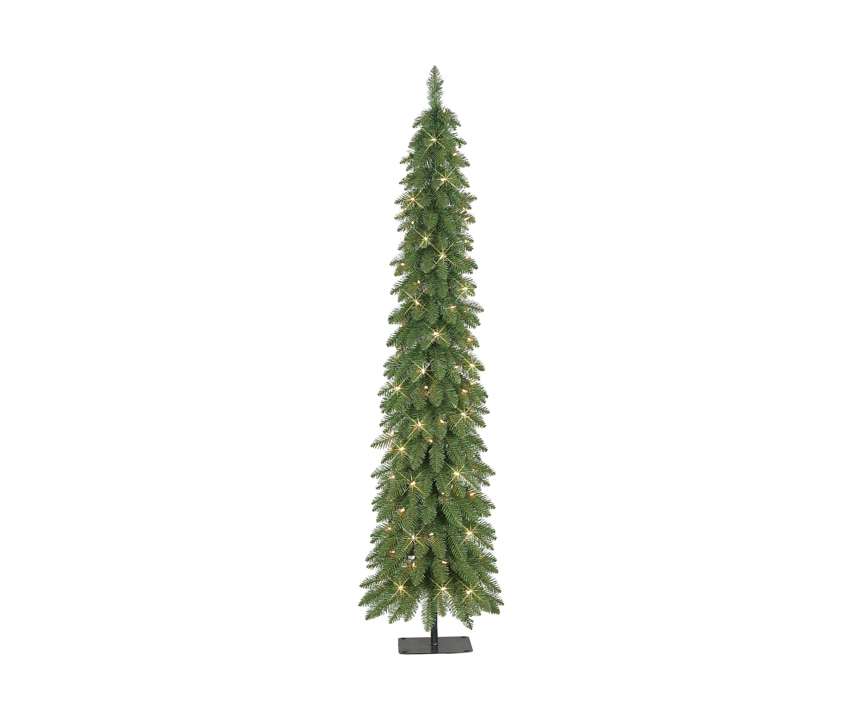 7-foot Pre-Lit Alpine Artificial Pencil Tree 318 Tips 150 Clear Lights