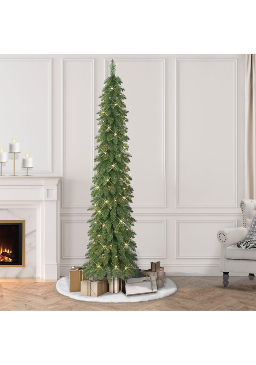 7-foot Pre-Lit Alpine Artificial Pencil Tree 318 Tips 150 Clear Lights
