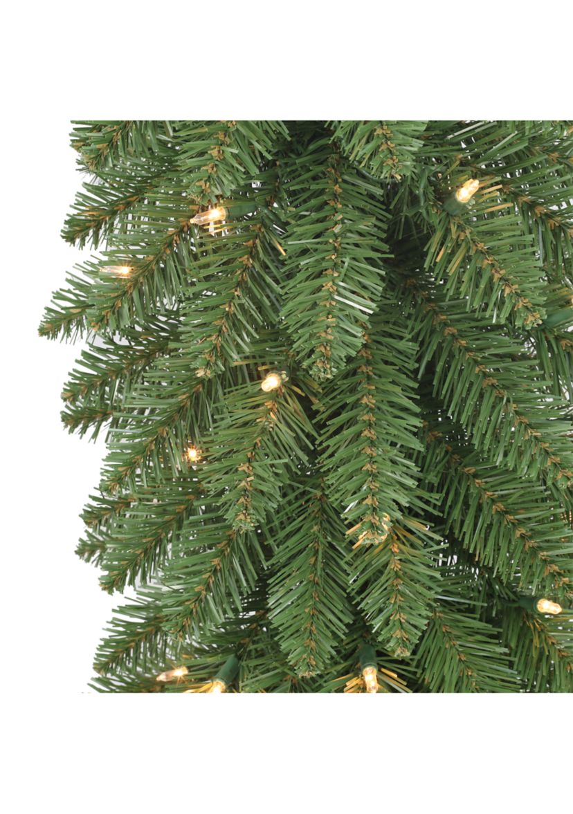 7-foot Pre-Lit Alpine Artificial Pencil Tree 318 Tips 150 Clear Lights