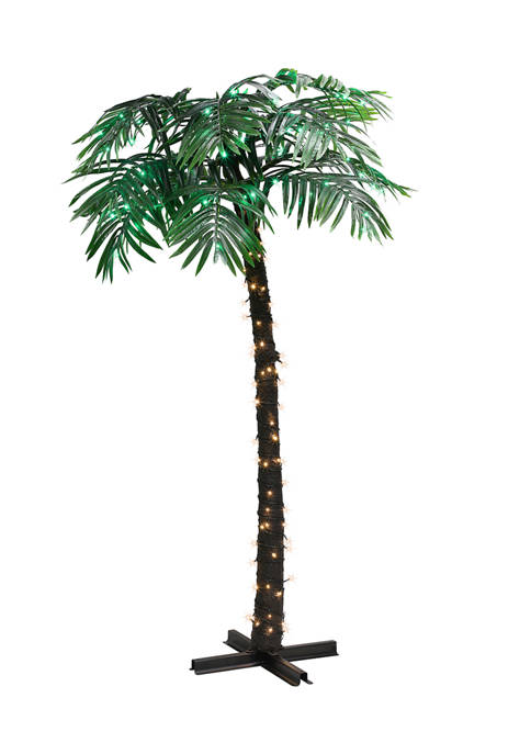 Puleo International Pre-Lit Palm Tree