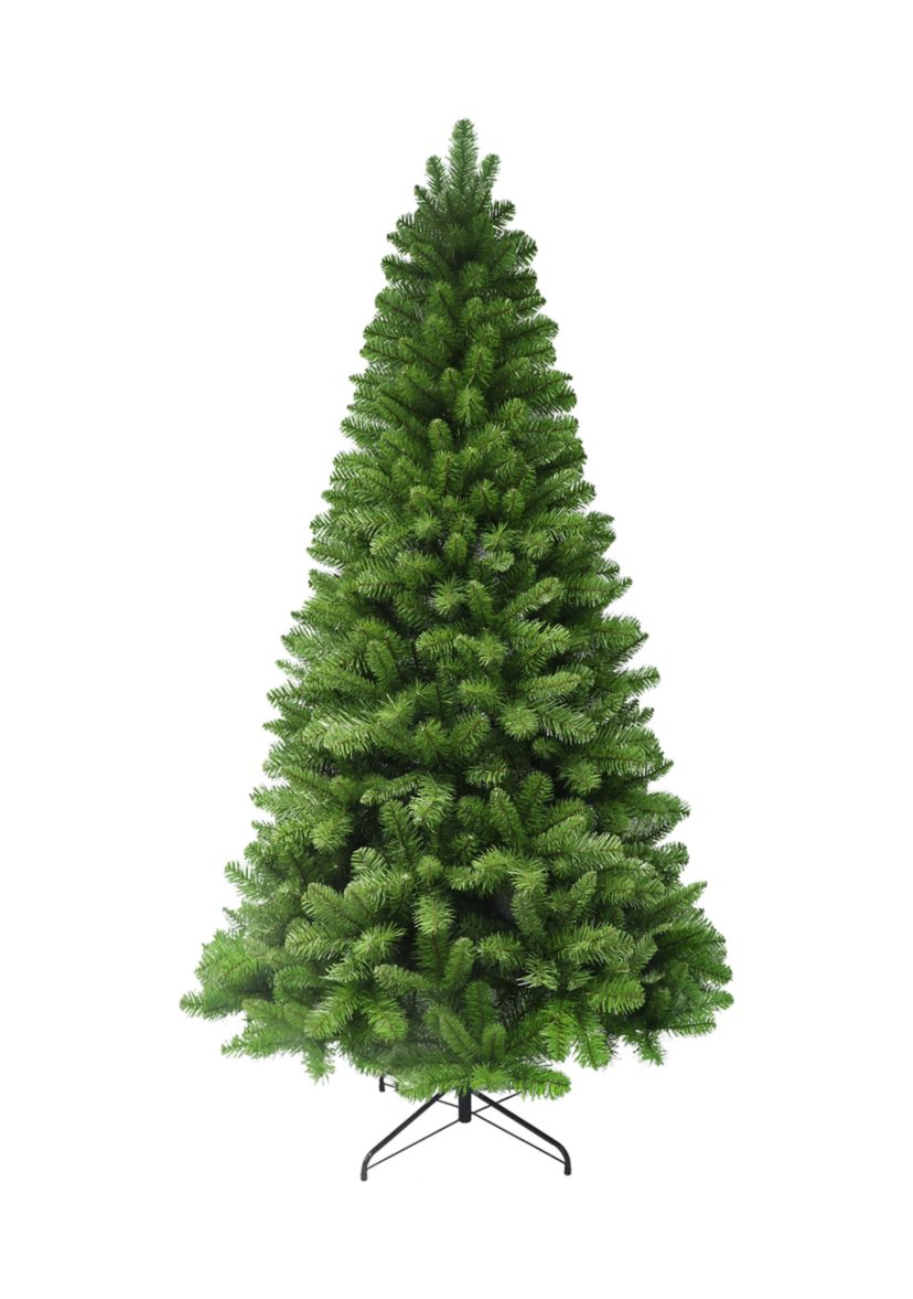 6 ft Flocked Virginia Pine Artificial Christmas Tree with Metal Stand Green