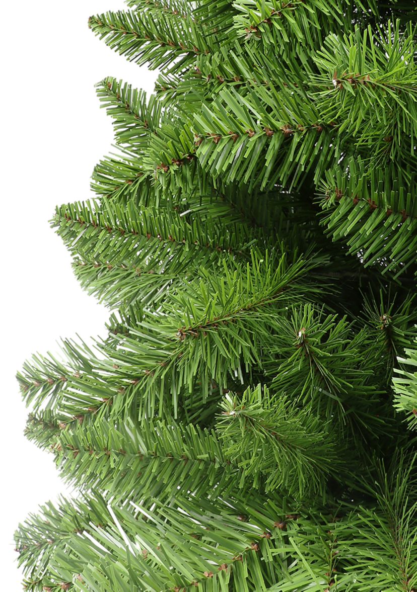 6 ft Flocked Virginia Pine Artificial Christmas Tree with Metal Stand Green