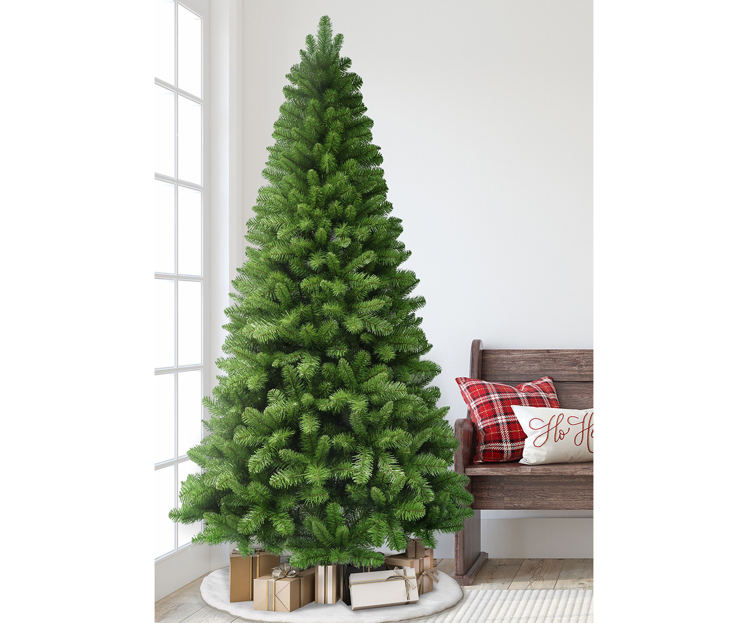 7.5 ft Virginia Pine Tree 1108 Tips Metal Stand