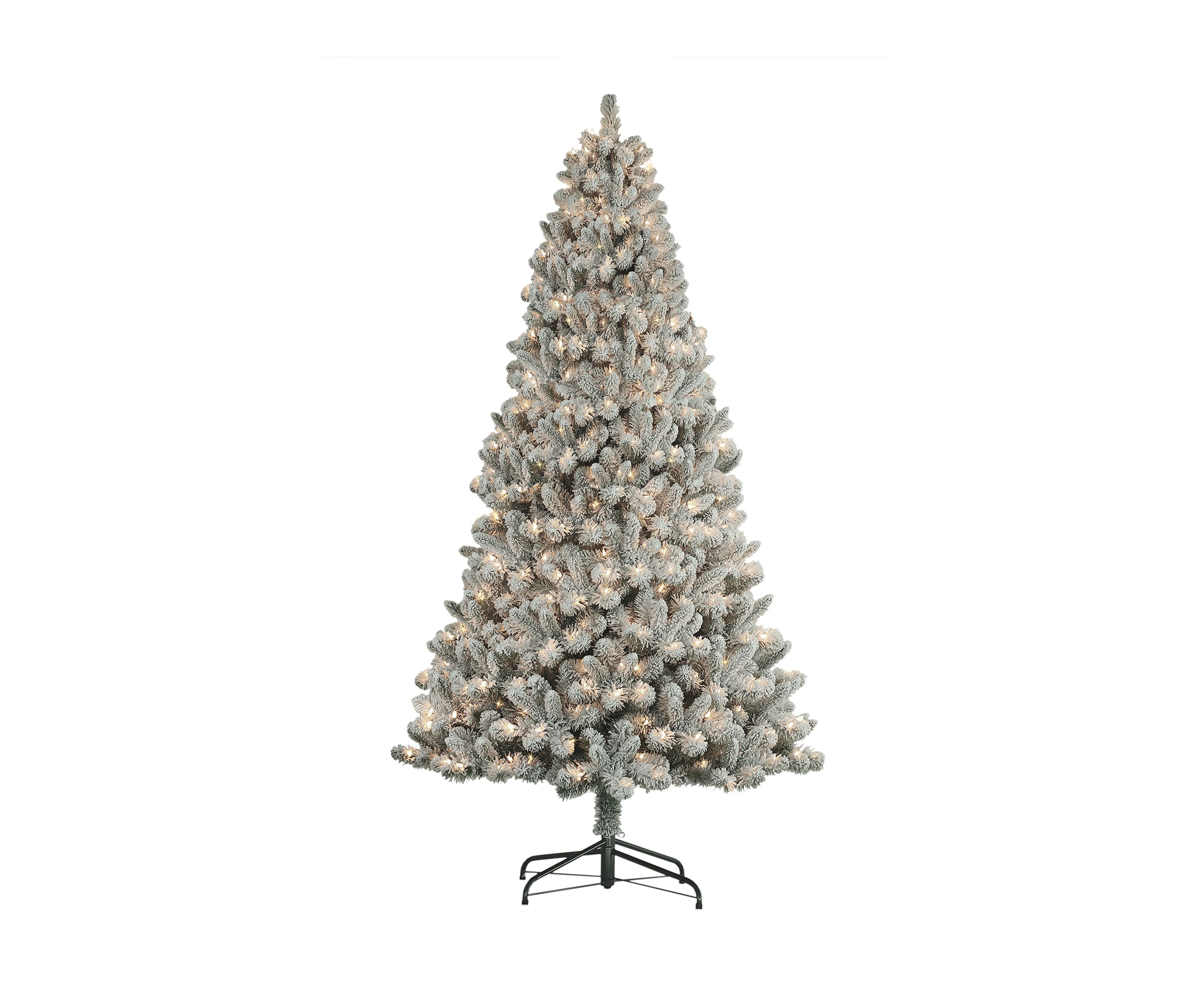 Pre-lit Flocked Virginia Pine Tree