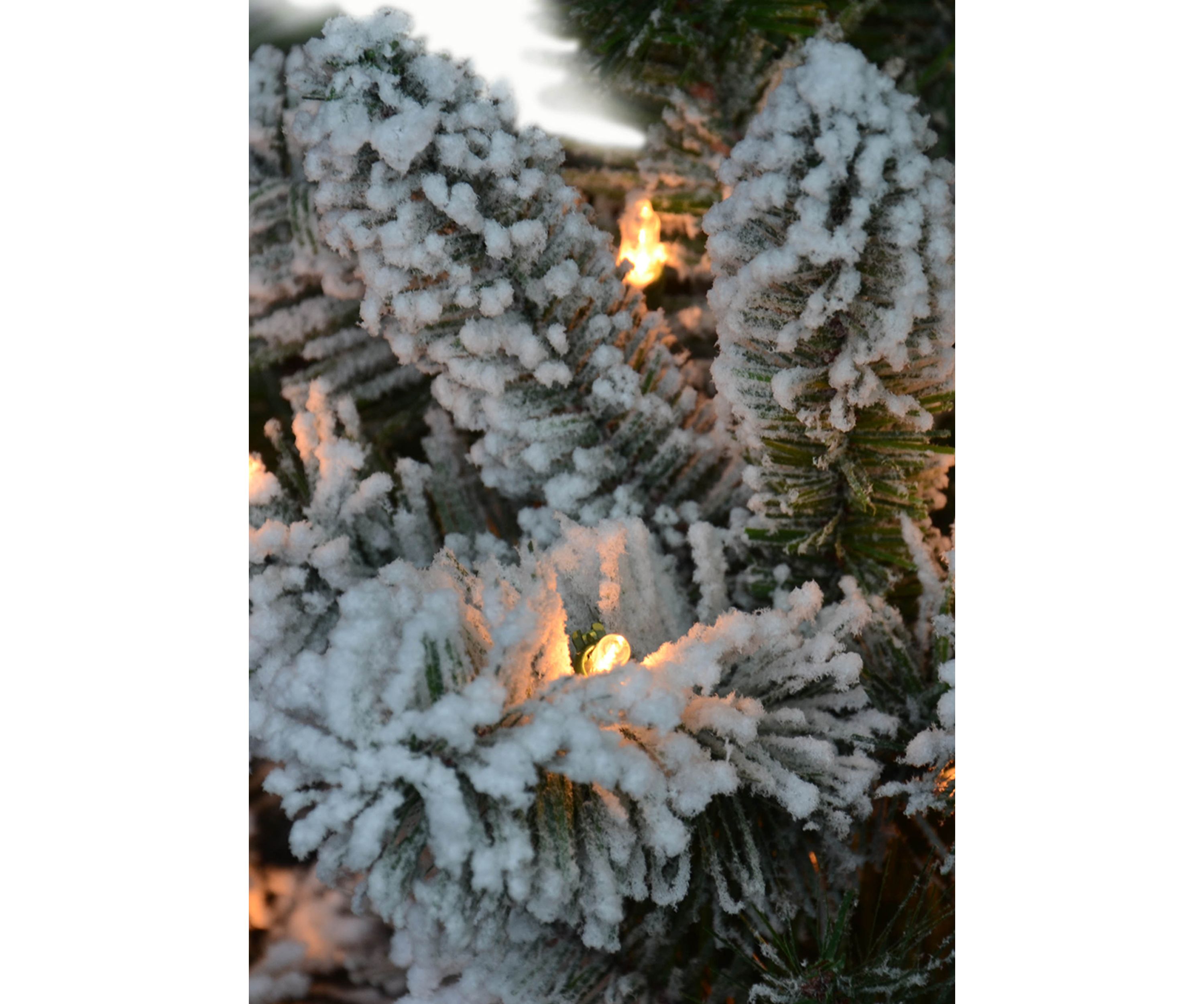 Pre-lit Flocked Virginia Pine Tree