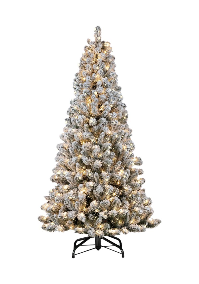 Pre-Lit 6-Foot Flocked Vermont Pine Christmas