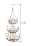 3 Tier Metal Hanging Basket