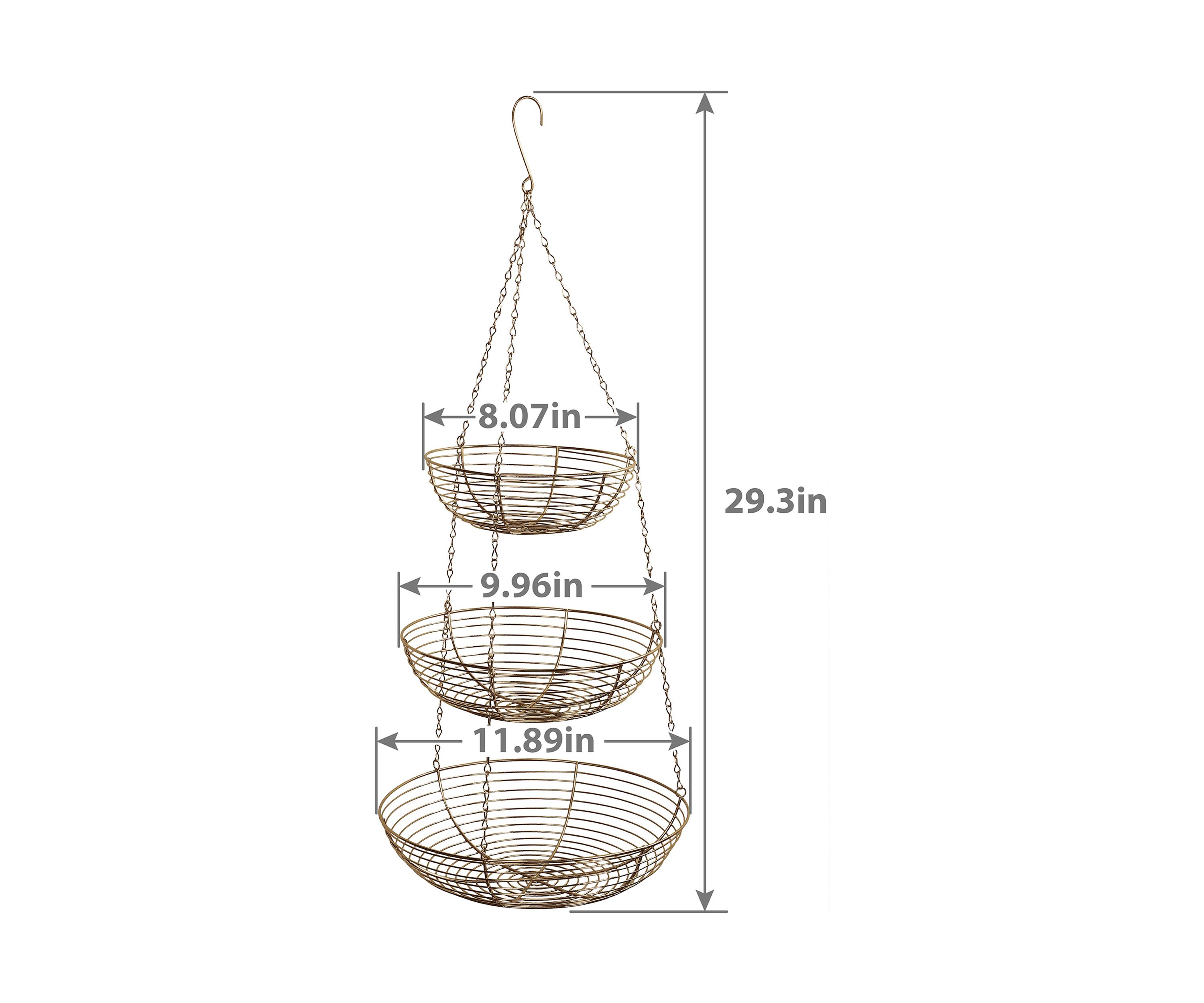 3 Tier Metal Hanging Basket