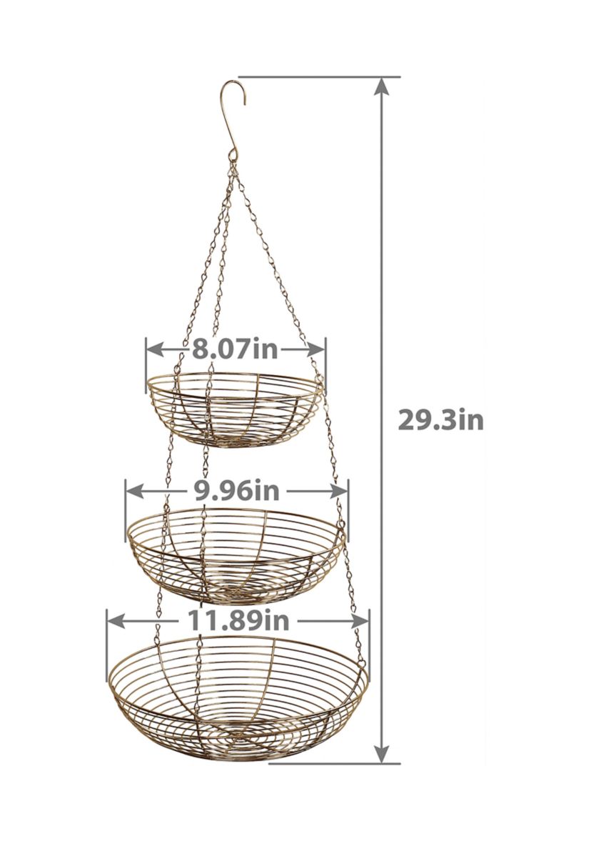 3 Tier Metal Hanging Basket