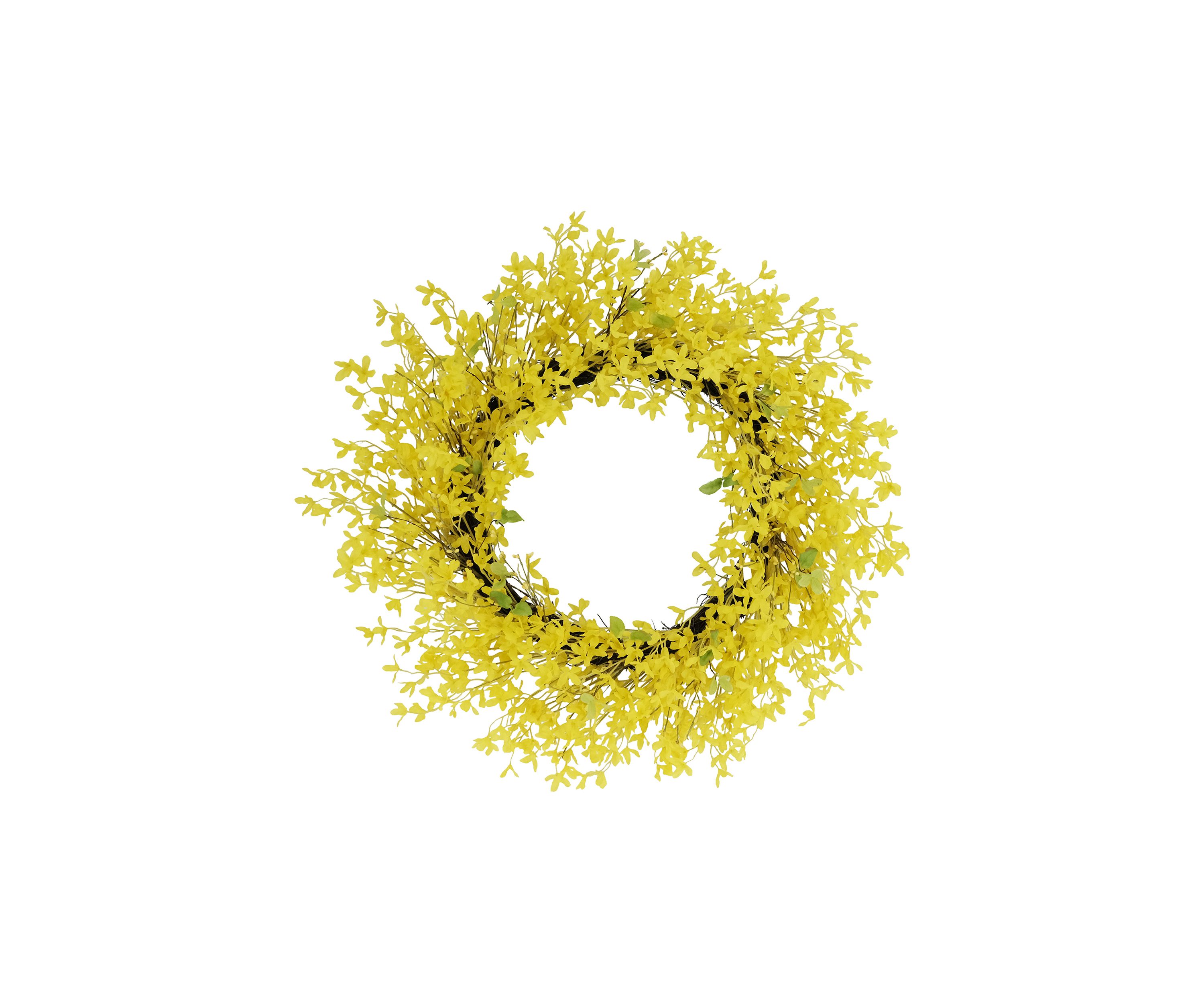 30 Inch Artificial Winter Jasmine Floral Spring Wreath