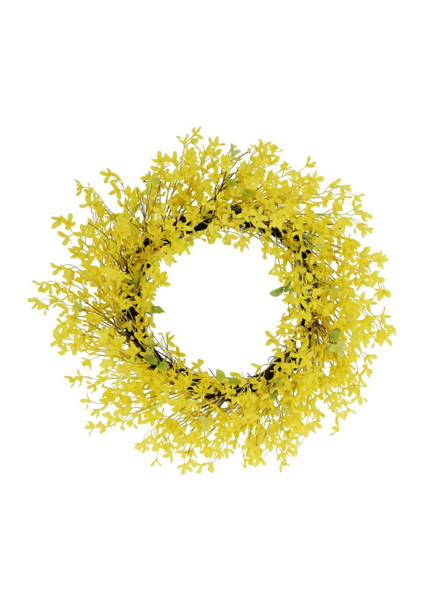 30 Inch Artificial Winter Jasmine Floral Spring Wreath