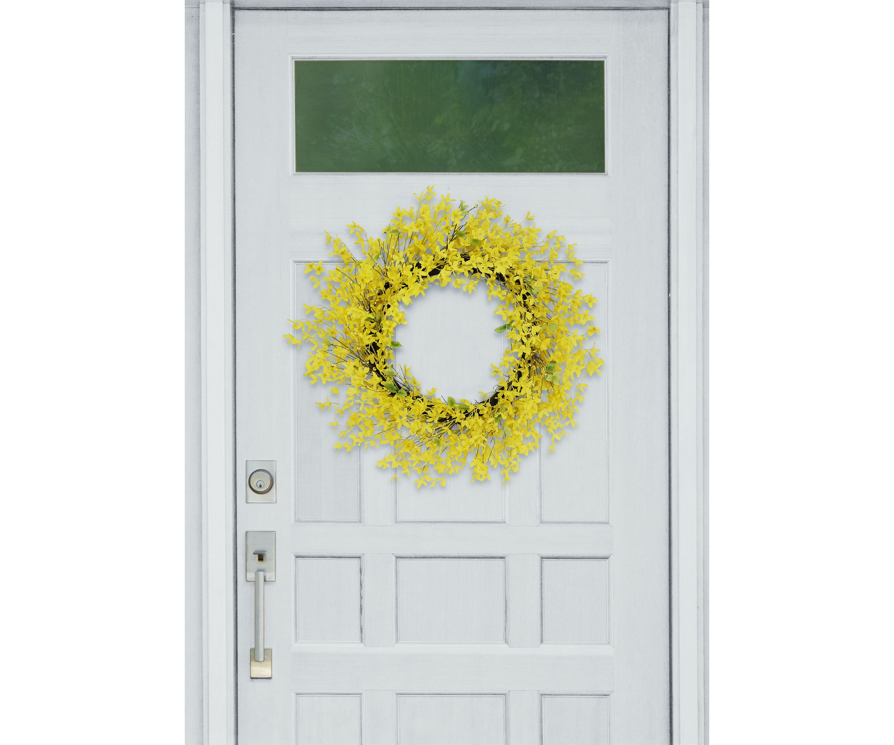 30 Inch Artificial Winter Jasmine Floral Spring Wreath