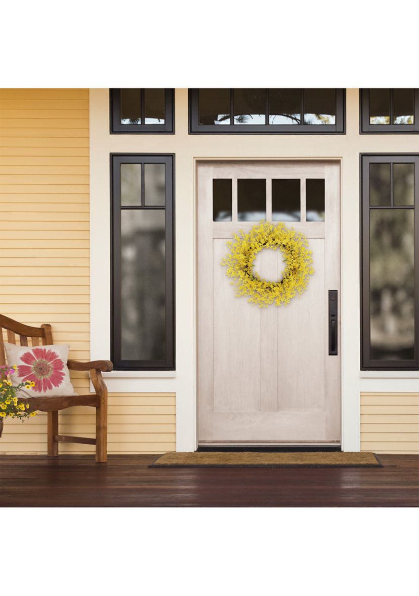 30 Inch Artificial Winter Jasmine Floral Spring Wreath