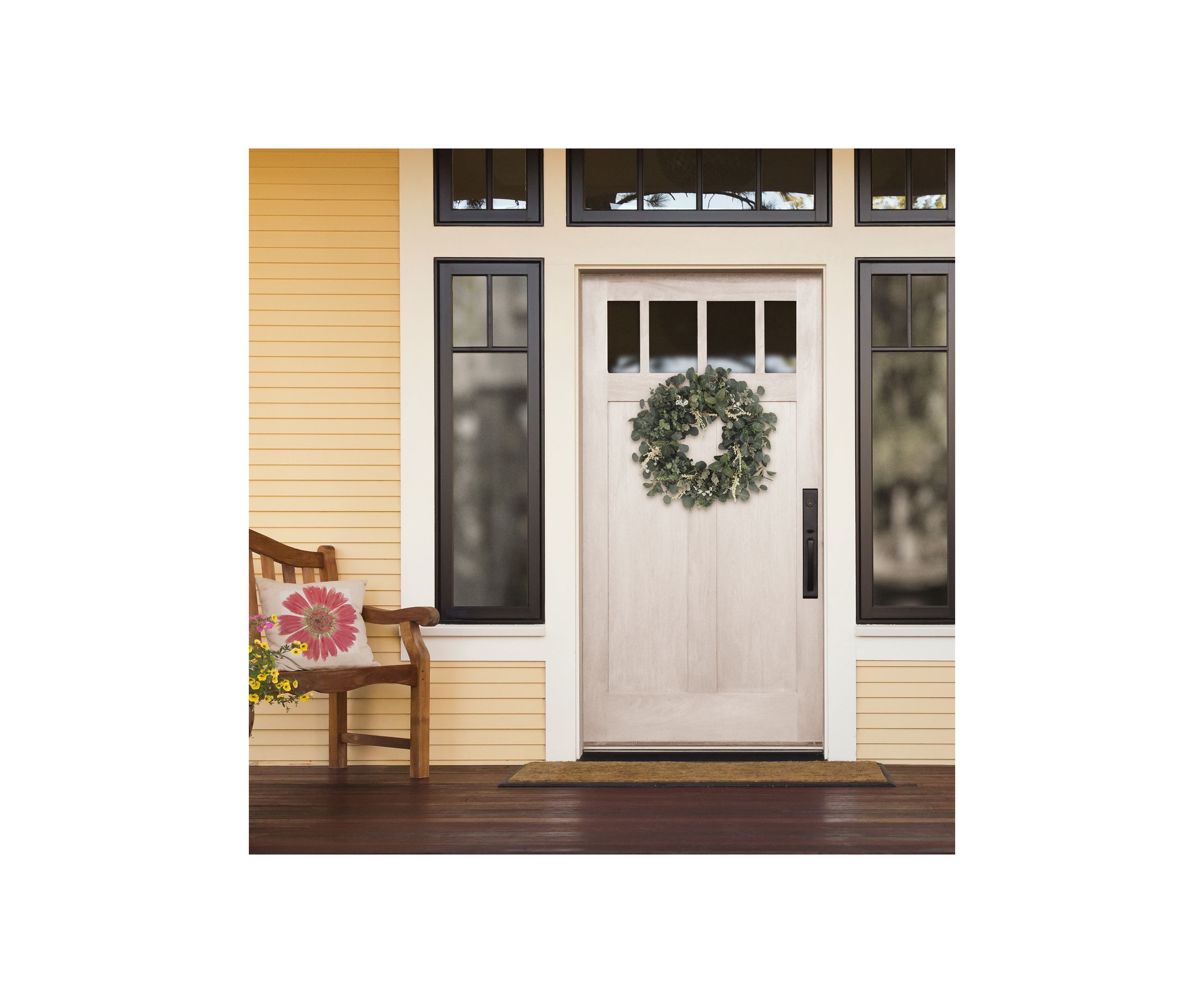 24 Inch Artificial Eucalyptus Floral Spring Wreath