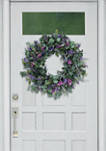 30 Inch Artificial Lavender and Eucalyptus Floral Spring Wreath