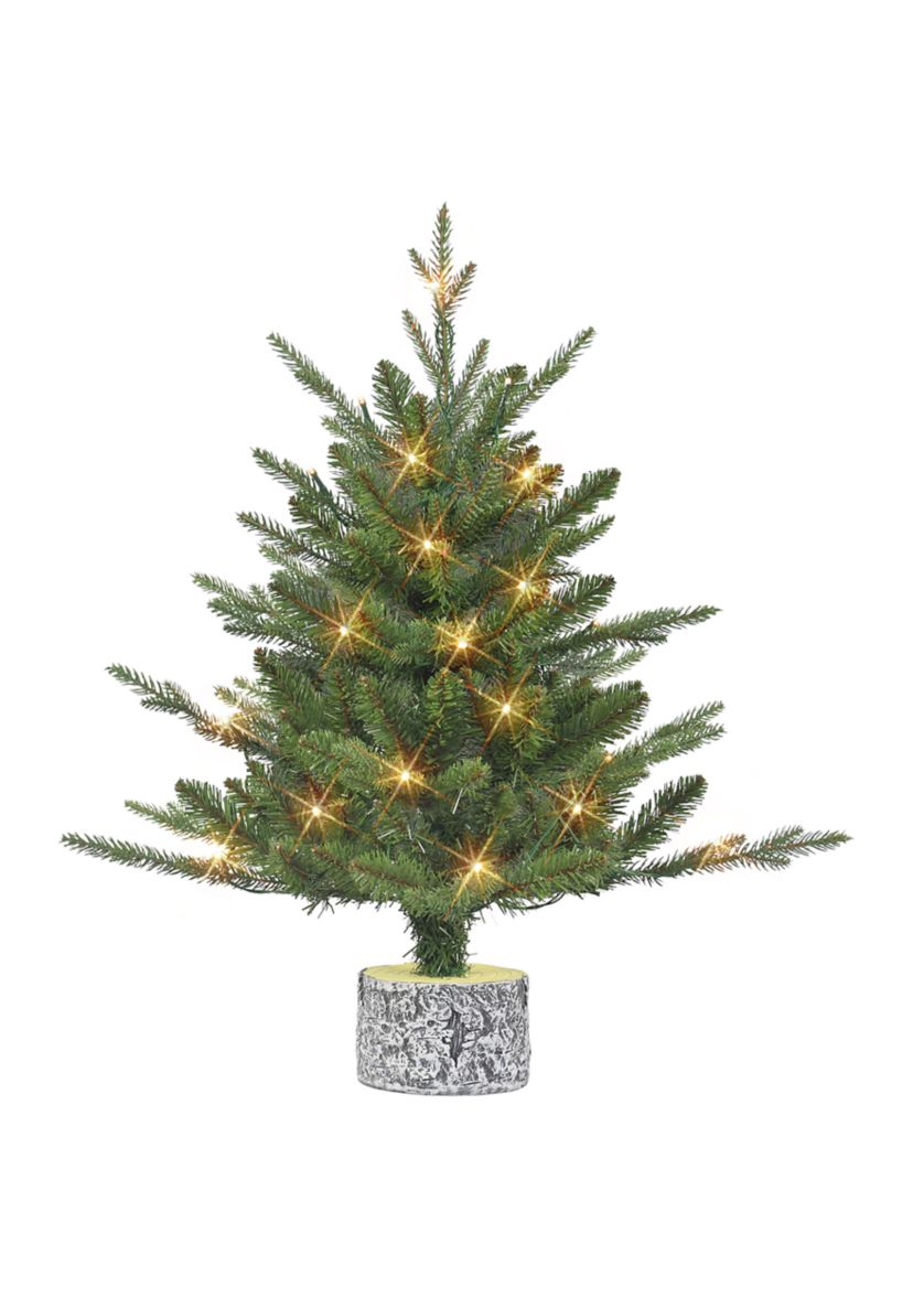 2 ft Battery-Operated PE/PVC Potted Tree