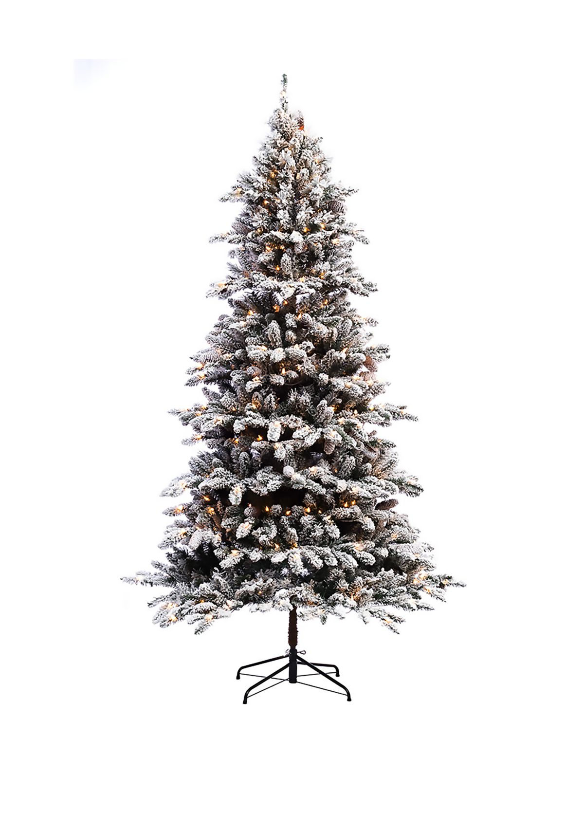 6.5 ft. Pre-Lit Flocked ‎Birmingham Fir Artificial Christmas Tree with 350 UL-Listed Lights