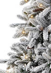 6.5 Foot Pre Lit Flocked ‎Birmingham Fir Artificial Christmas Tree with 350 UL Listed Lights